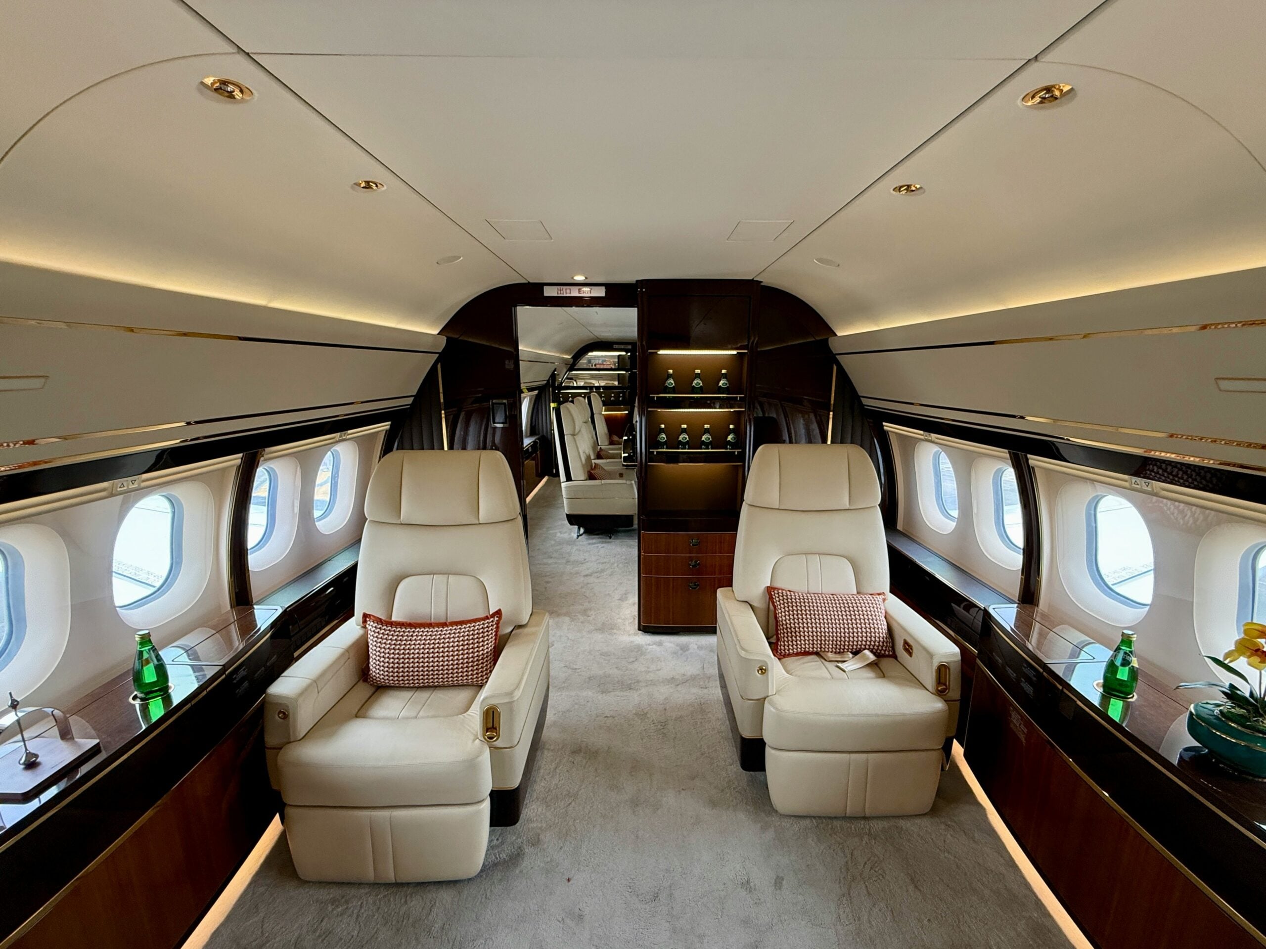 Empty Flight Cabin